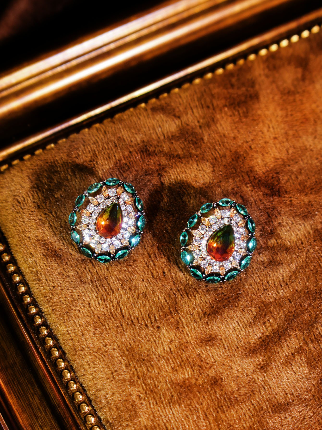 Multi Texture Stud Earrings