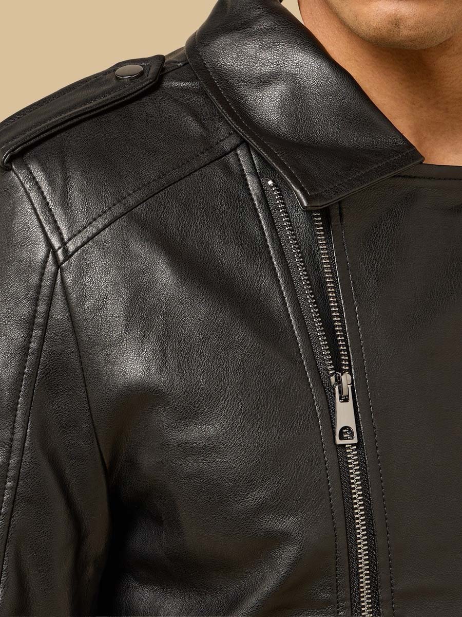 Pleather Biker Jacket