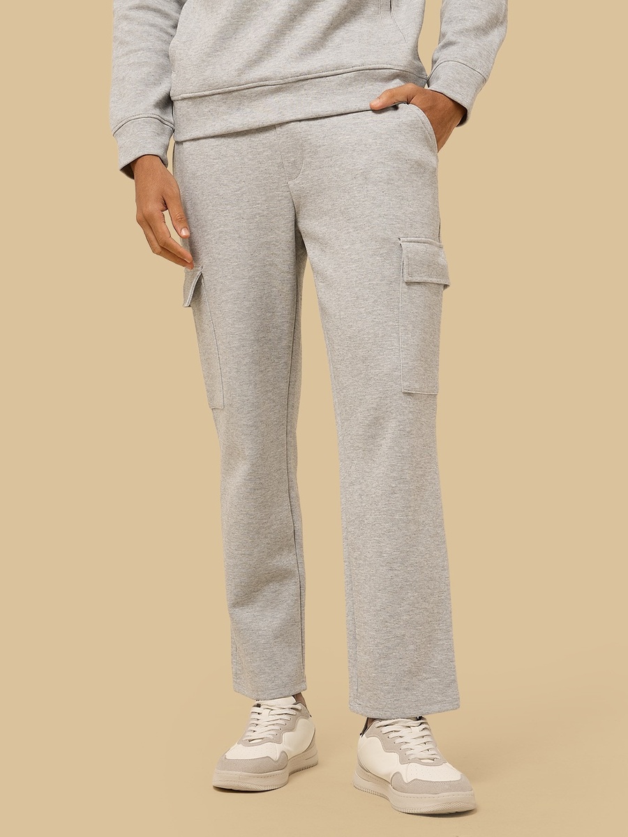 Relaxed Fit Interlock Open Hem Joggers