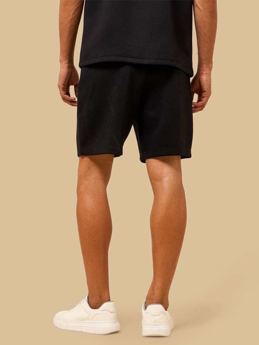 Embossed Relaxed Fit Scuba Shorts