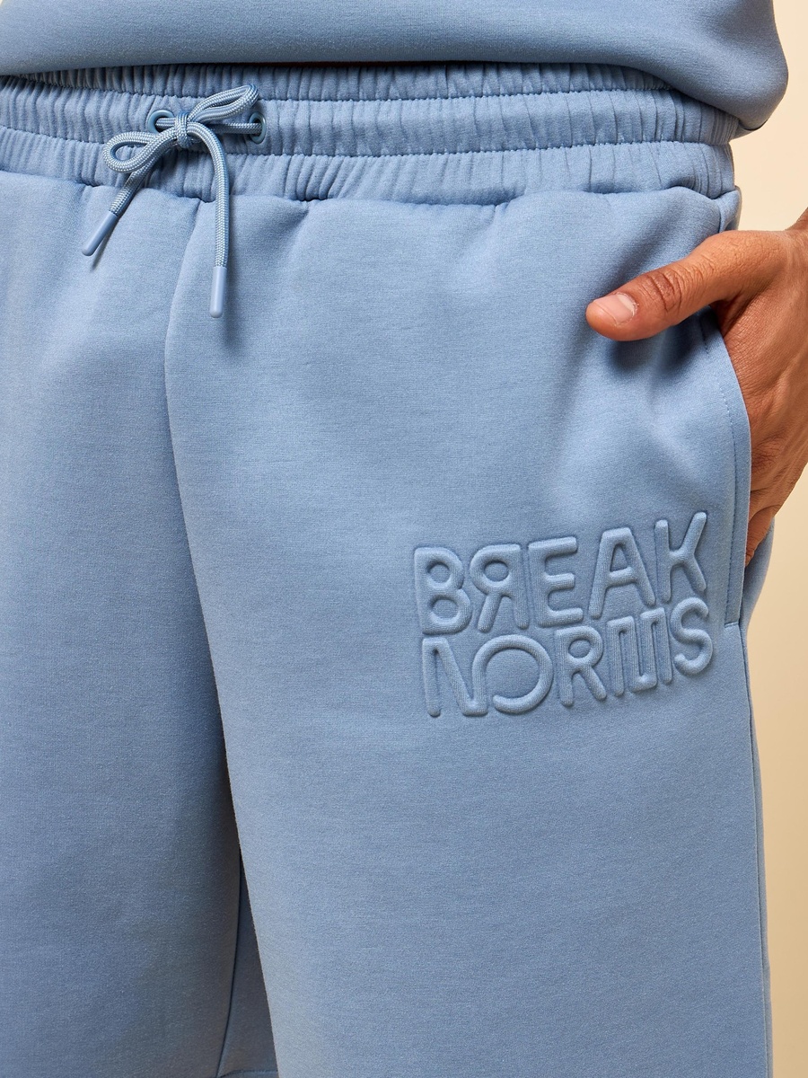 Embossed Relaxed Fit Scuba Shorts