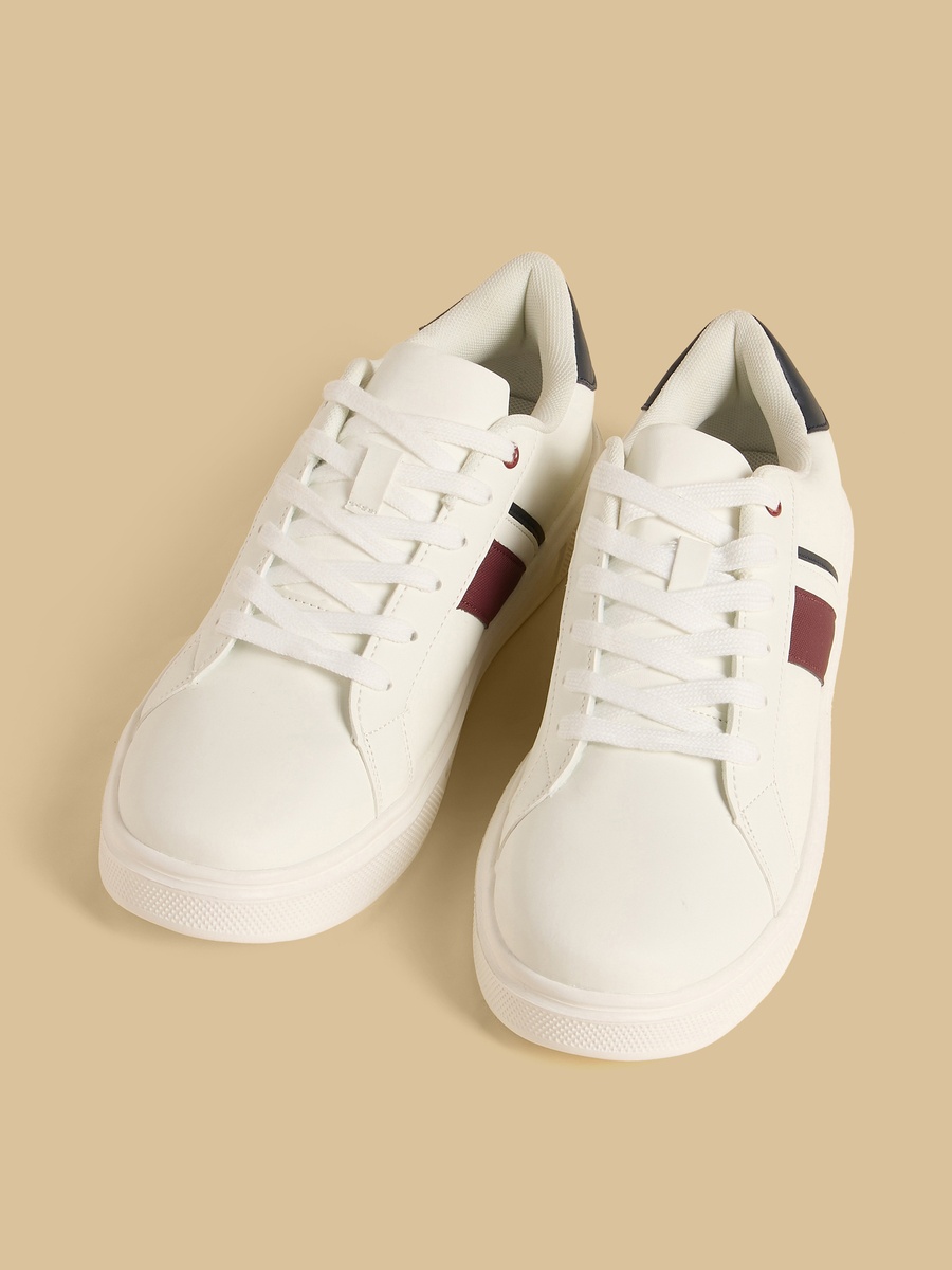 Panelled Lace-Up Sneakers