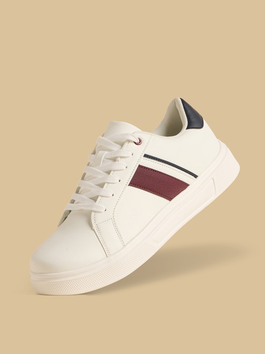 Panelled Lace-Up Sneakers