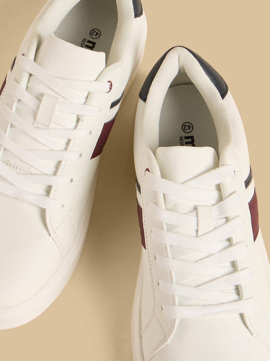 Panelled Lace-Up Sneakers