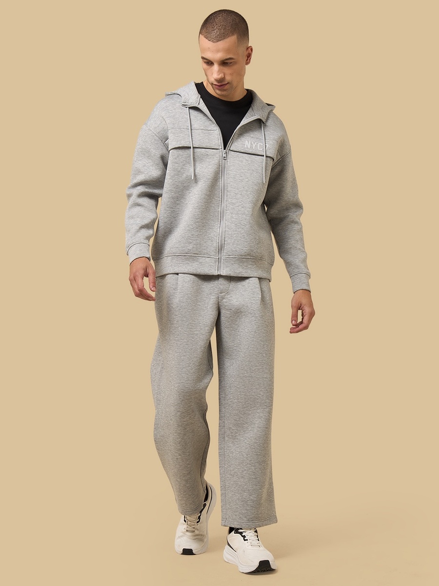 Scuba Oversized Zip Through Hoodie