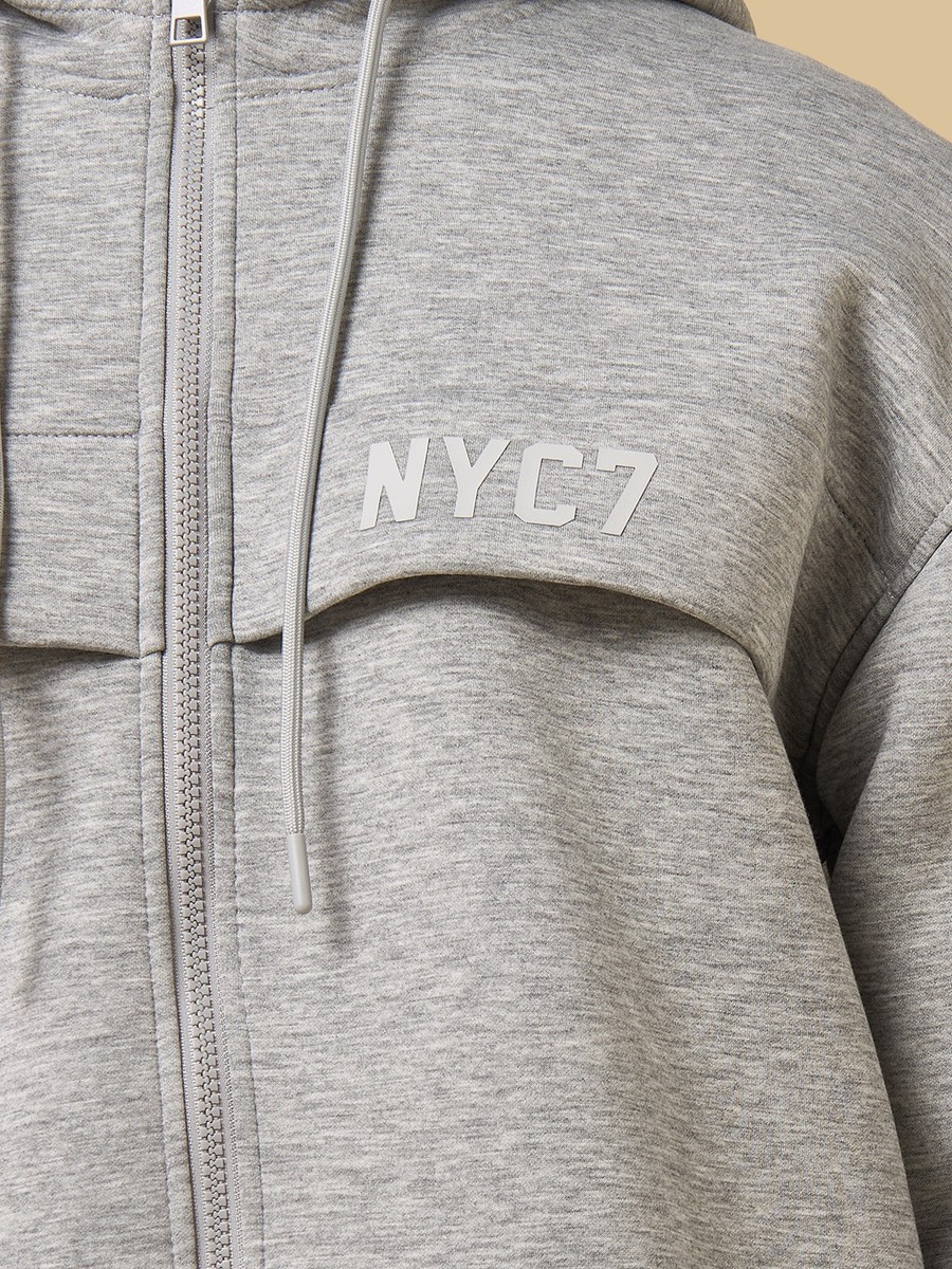 Scuba Oversized Zip Through Hoodie