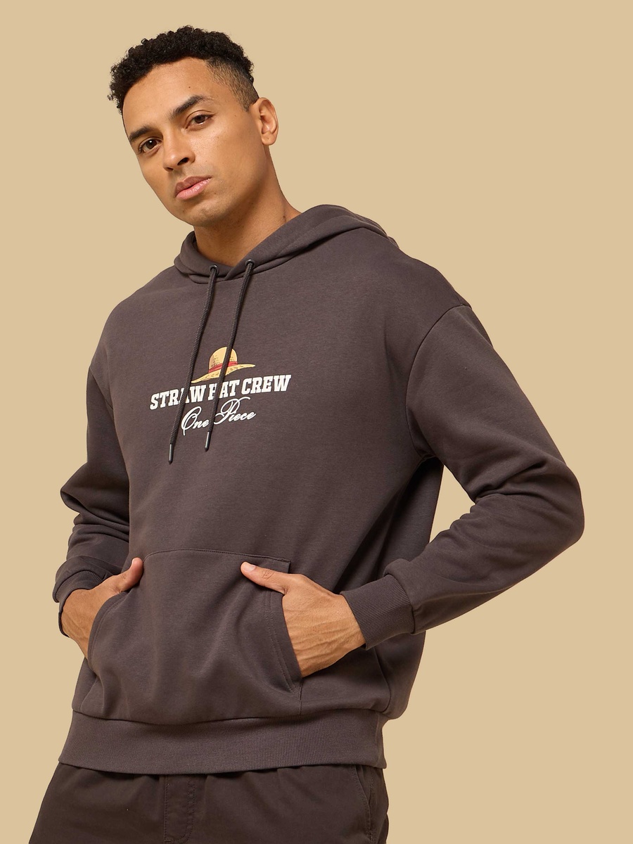 One Piece Print Hooded Sweatshirt