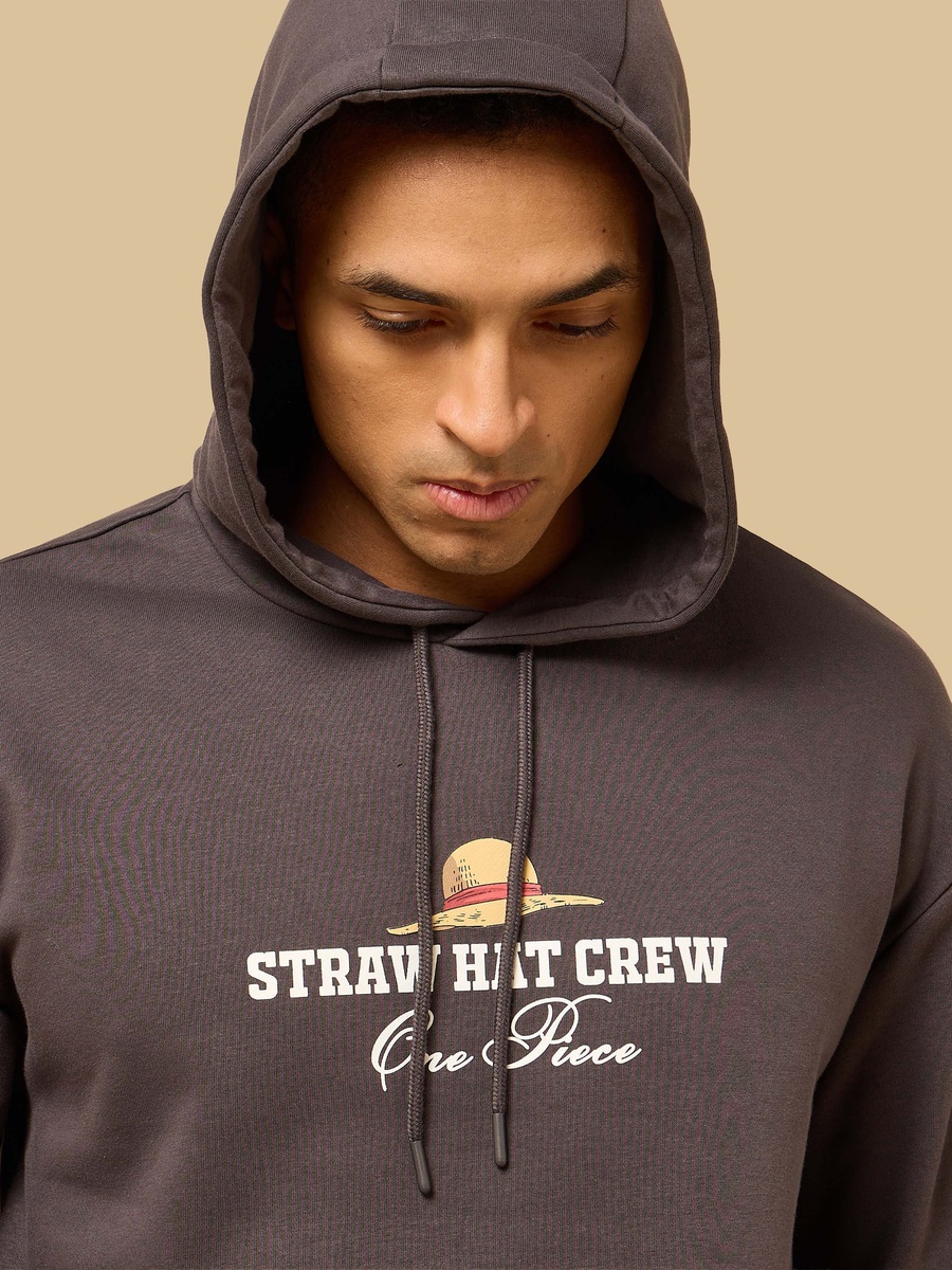One Piece Print Hooded Sweatshirt