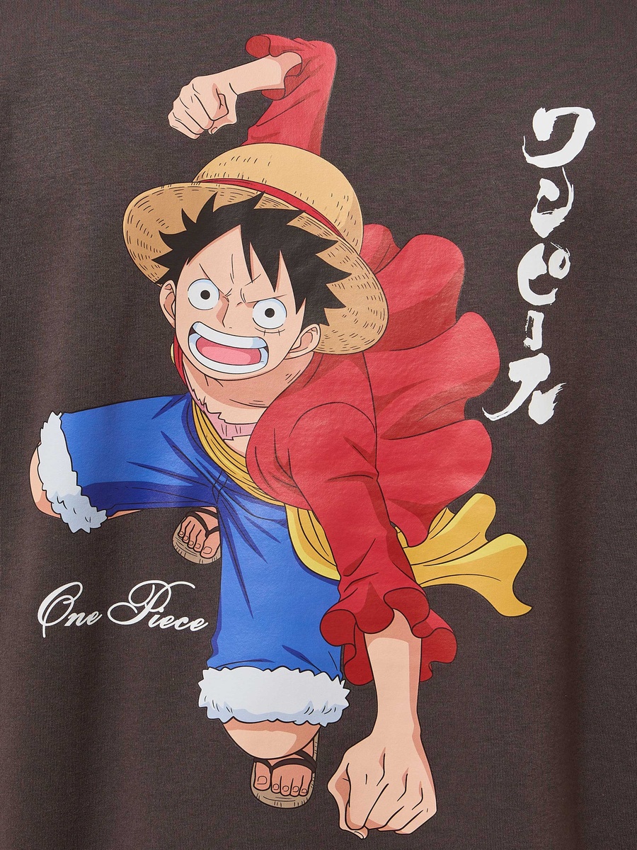 One Piece Print Hooded Sweatshirt