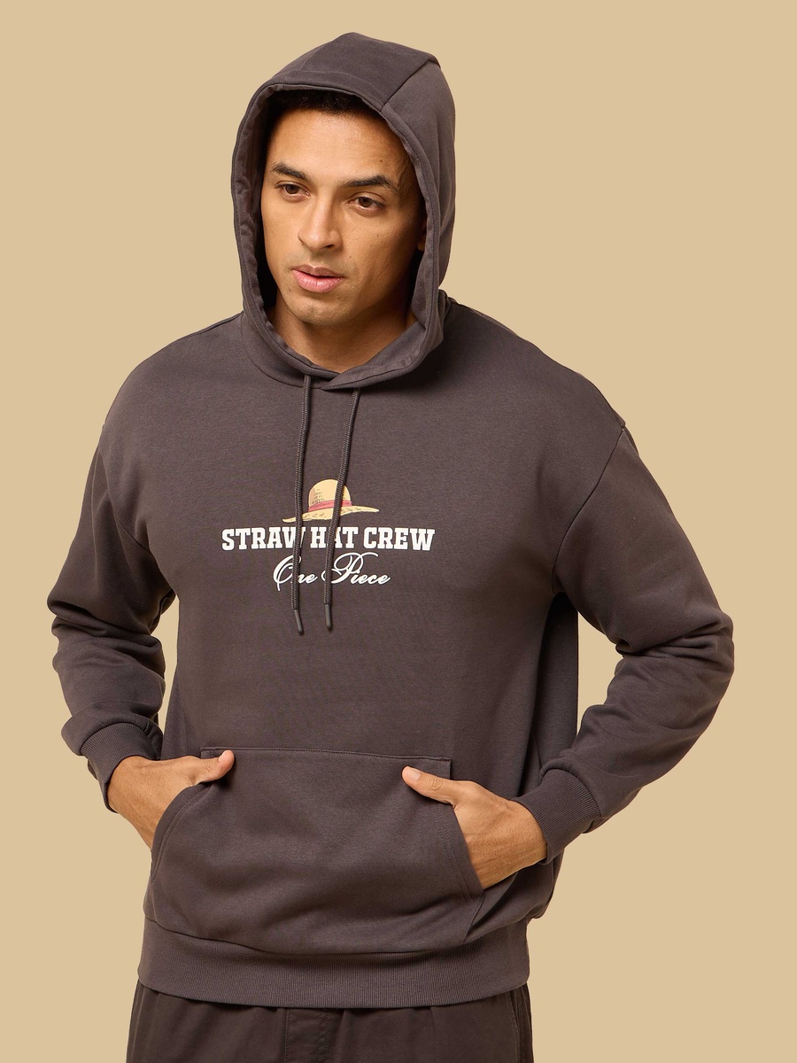 One Piece Print Hooded Sweatshirt