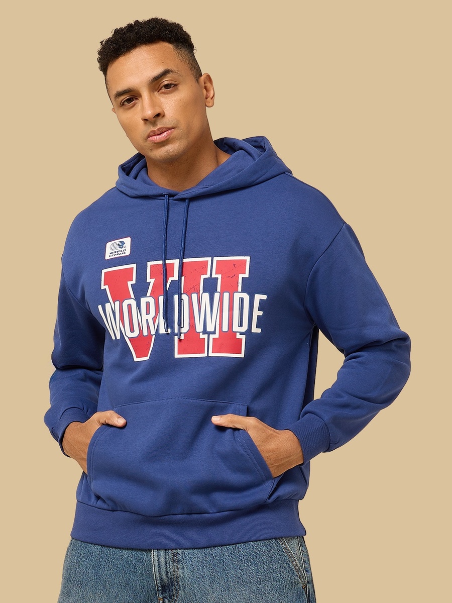 Printed Oversized Hooded Sweatshirt