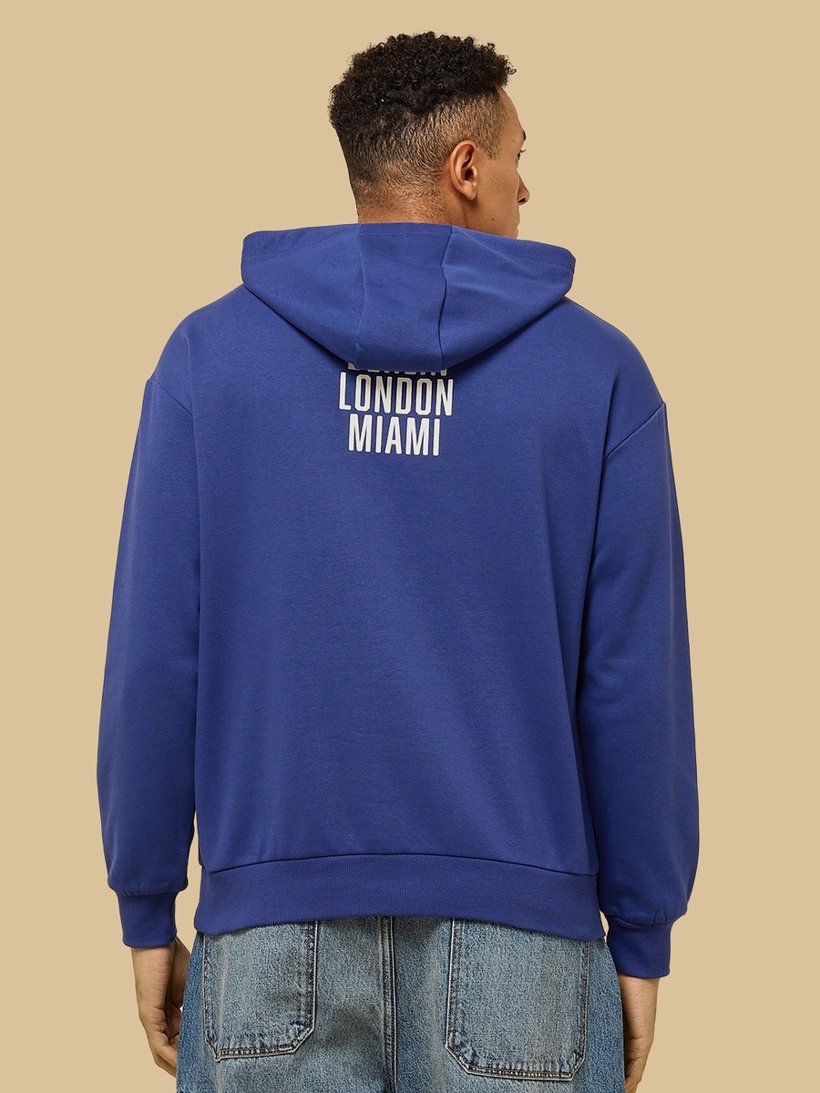 Printed Oversized Hooded Sweatshirt
