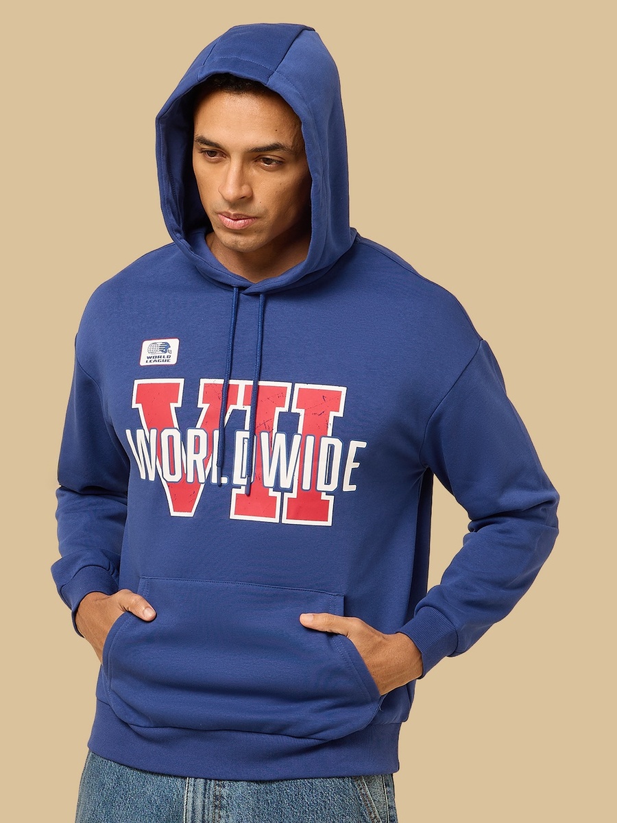 Printed Oversized Hooded Sweatshirt