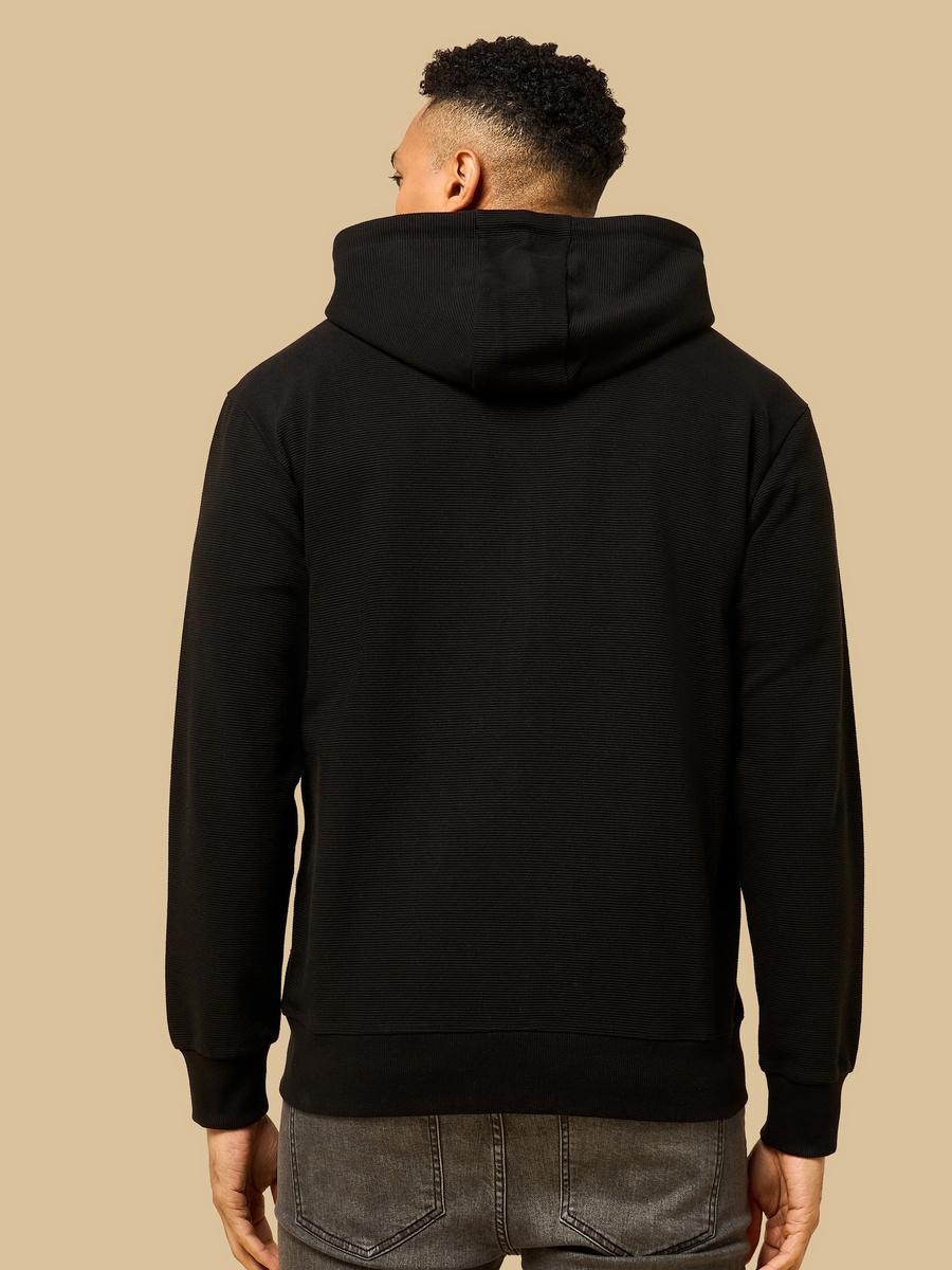 Regular Fit Ottoman Zip Through Hoodie