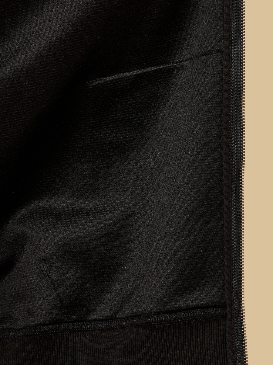 Regular Fit Ottoman Zip Through Hoodie