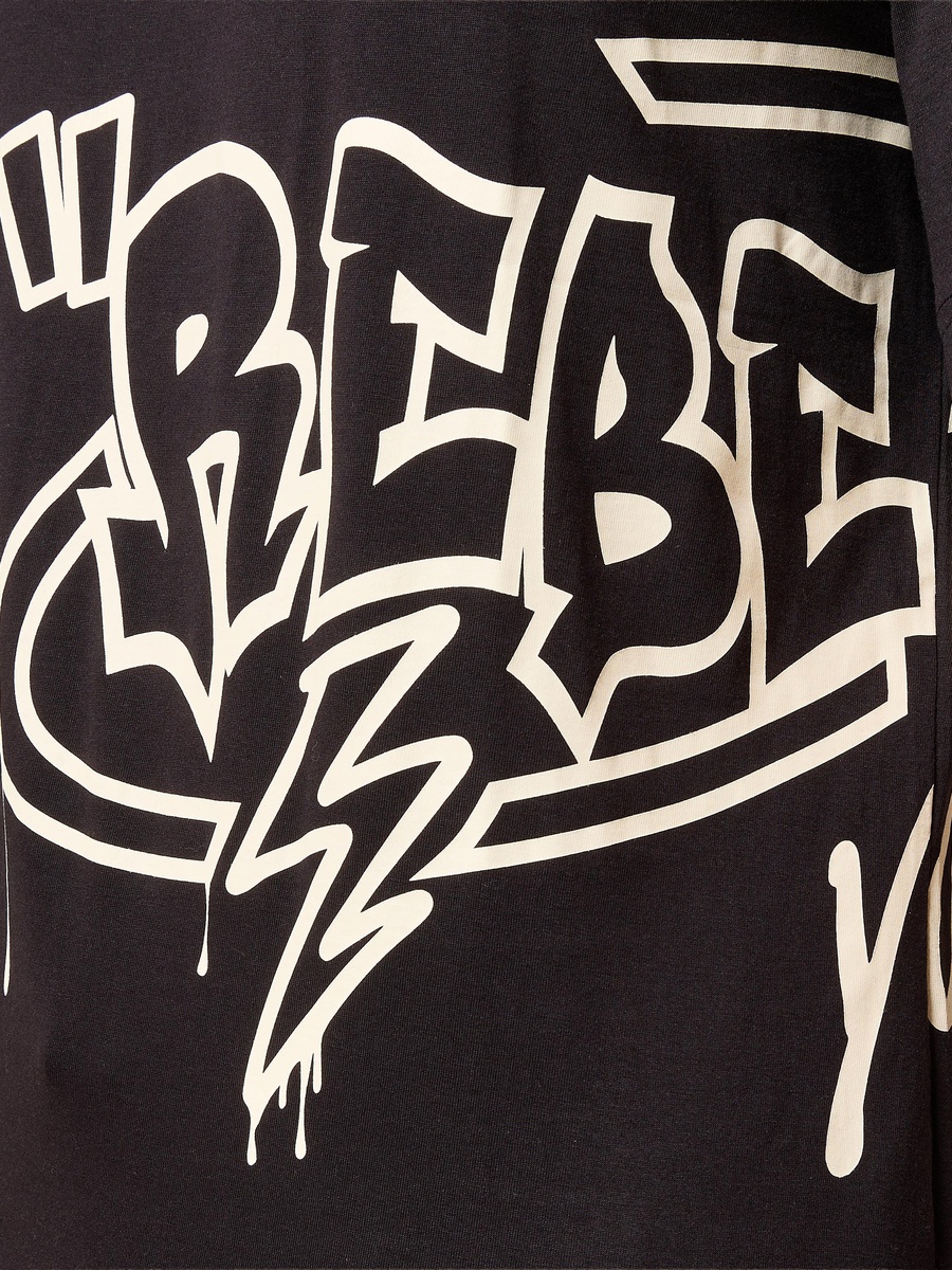 Slogan Print Relaxed Fit T-Shirt