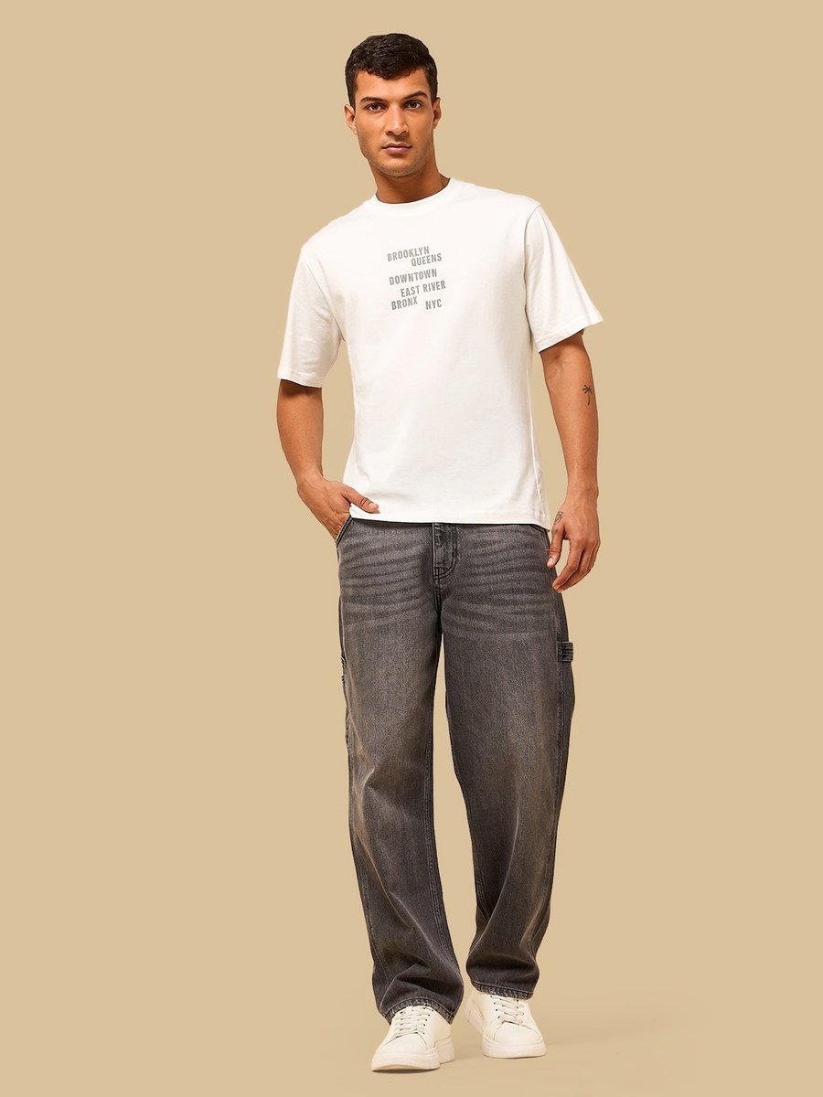 Text Print Relaxed Fit T-Shirt