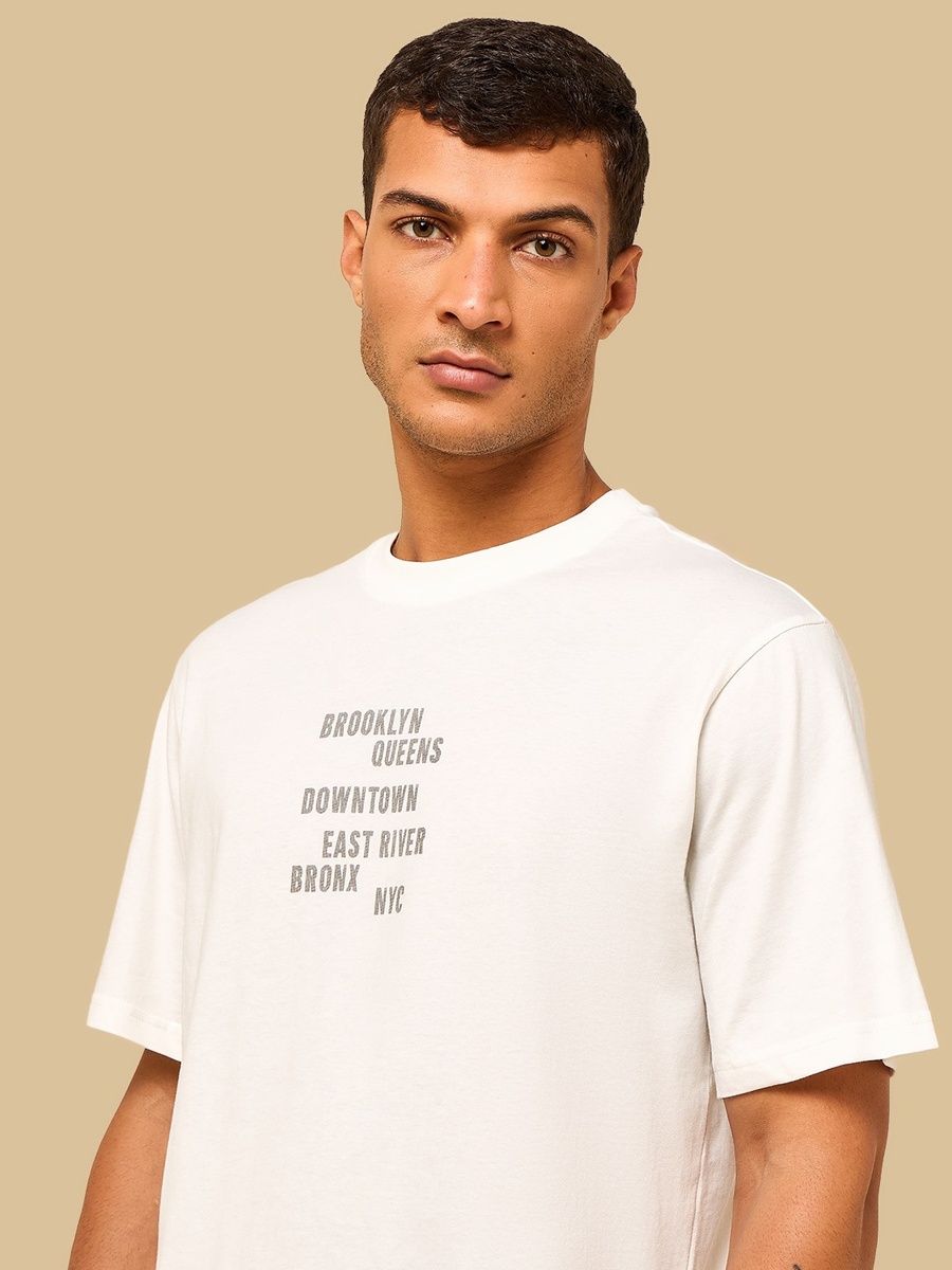 Text Print Relaxed Fit T-Shirt
