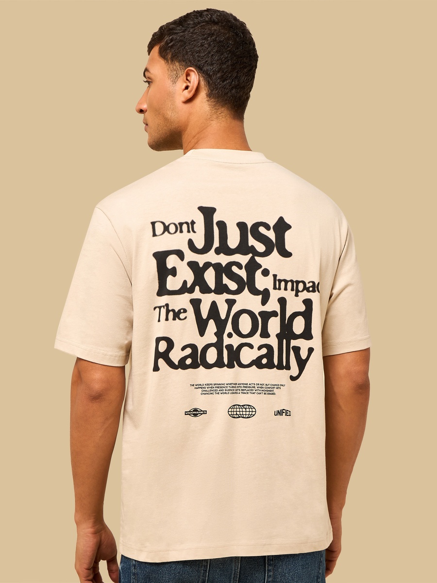 Slogan Print Relaxed Fit T-Shirt