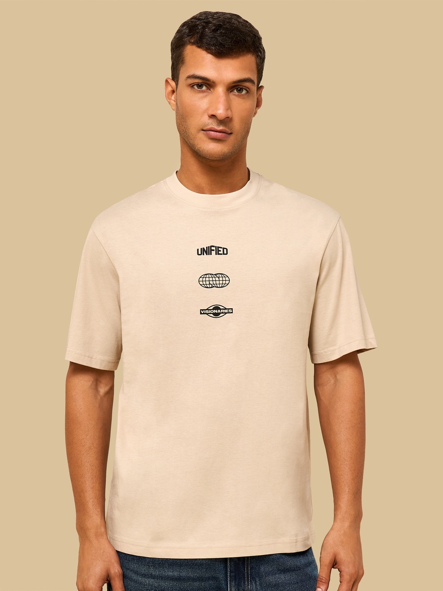 Slogan Print Relaxed Fit T-Shirt
