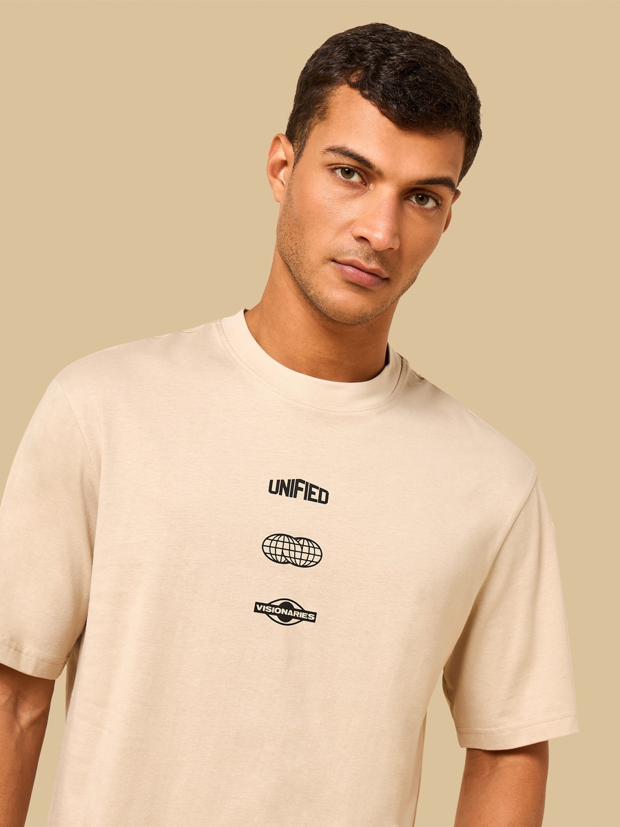 Slogan Print Relaxed Fit T-Shirt