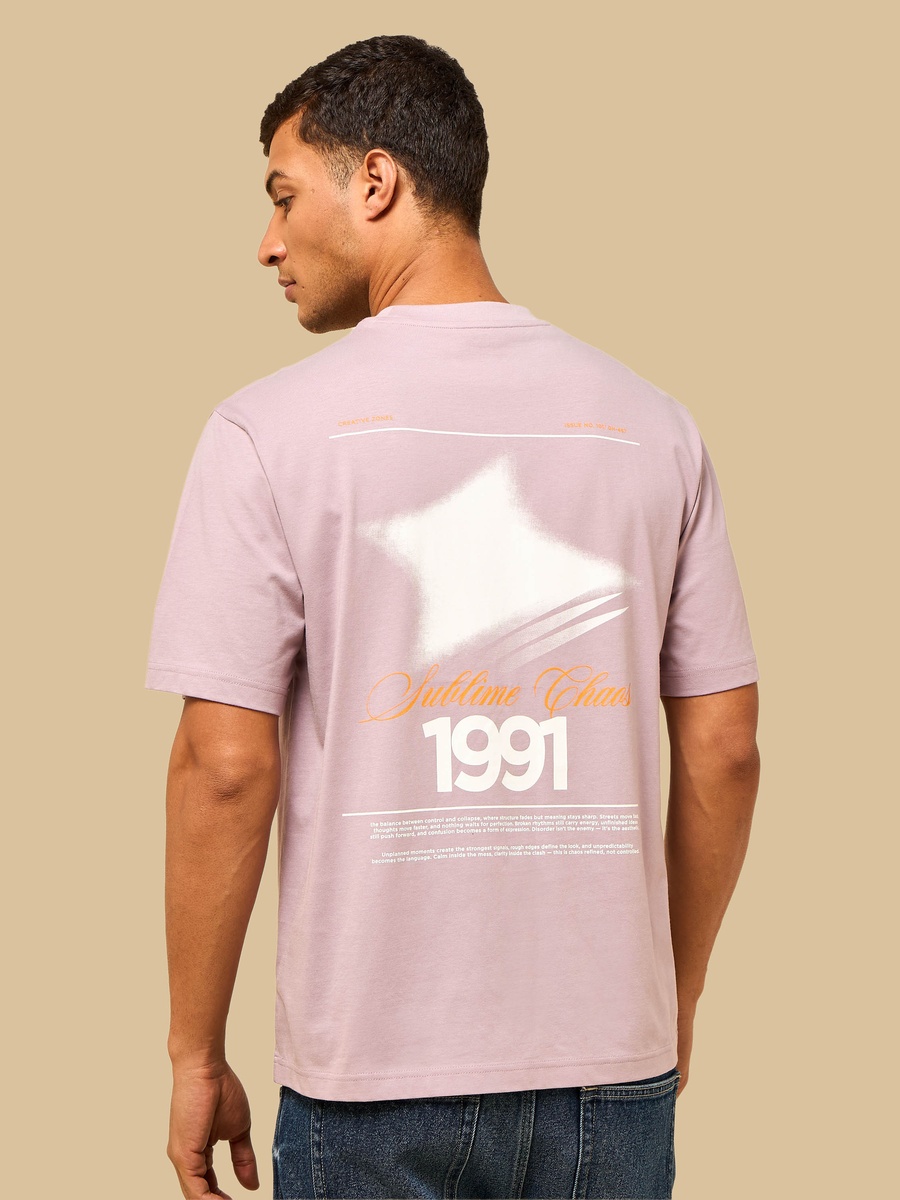Text Print Relaxed Fit T-Shirt
