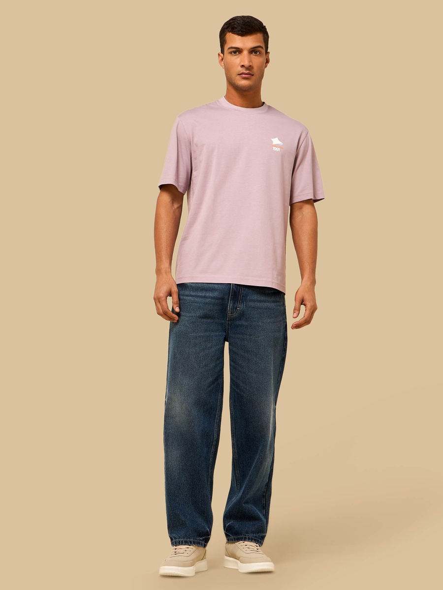Text Print Relaxed Fit T-Shirt