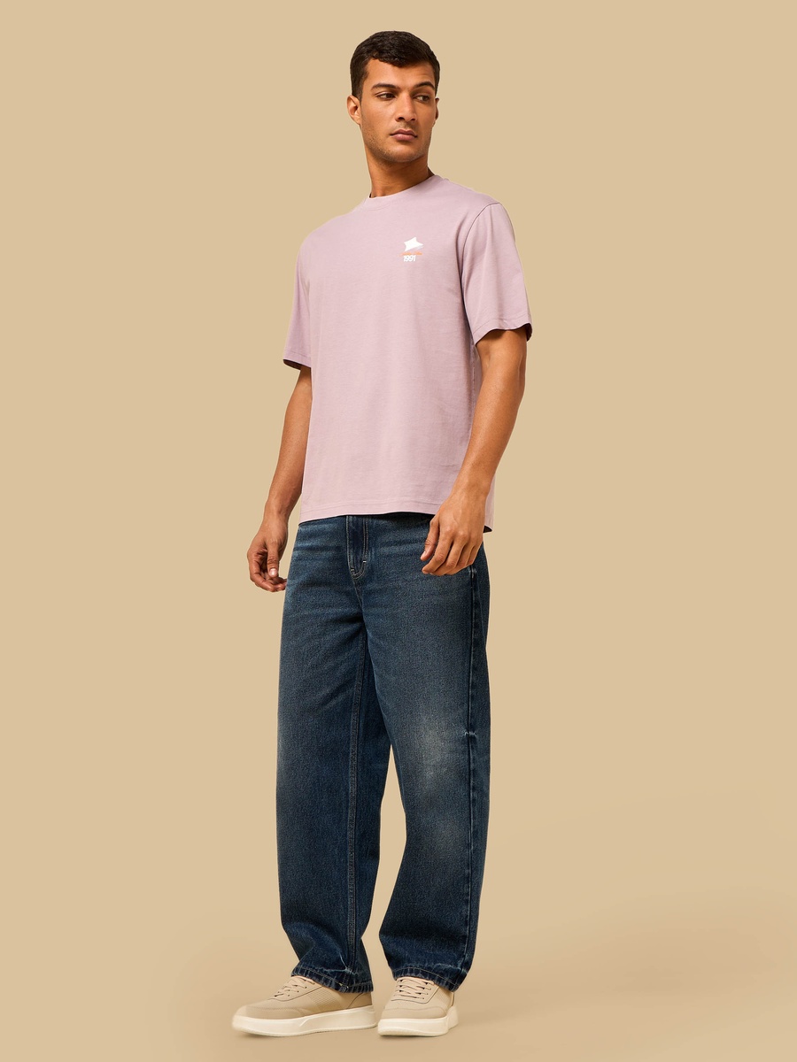 Text Print Relaxed Fit T-Shirt