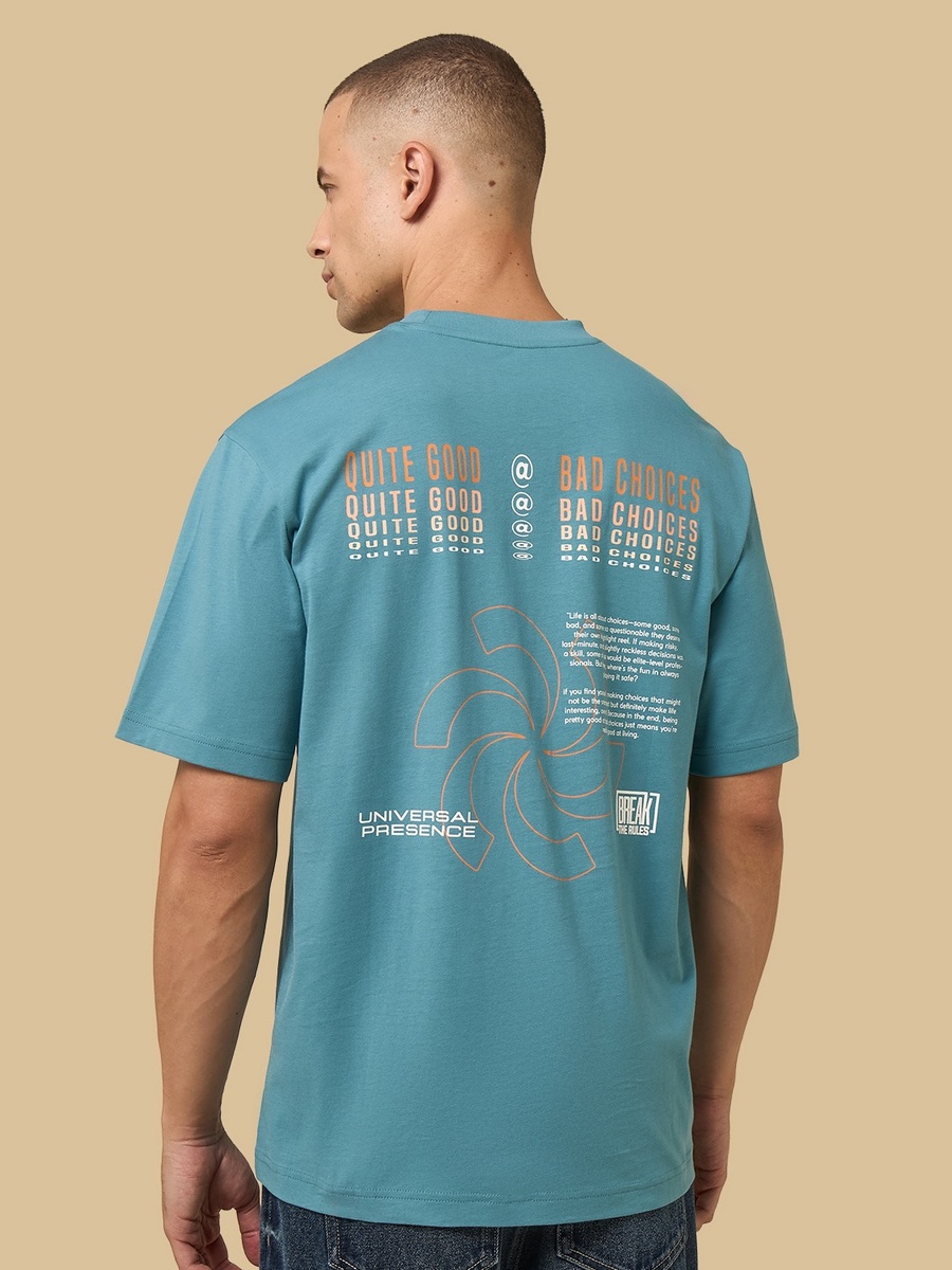 Relaxed Fit Slogan Print T-Shirt