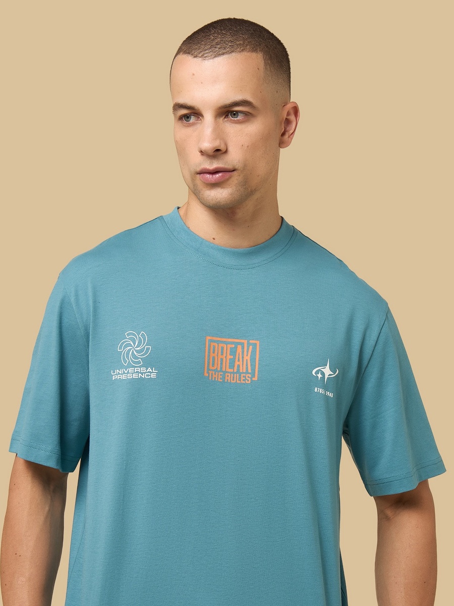 Relaxed Fit Slogan Print T-Shirt