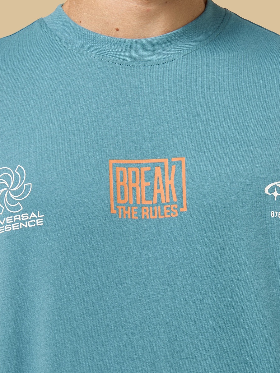 Relaxed Fit Slogan Print T-Shirt