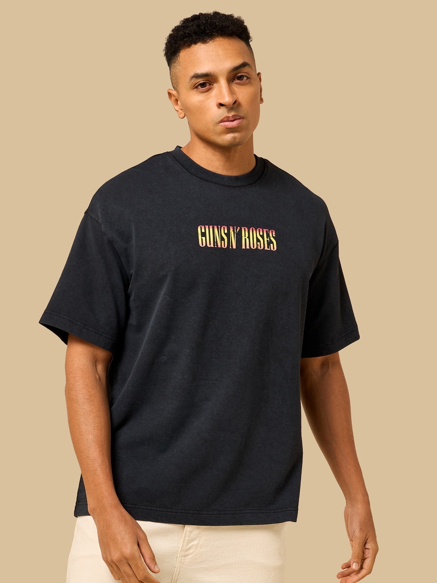 Guns N Roses Print Oversized T-Shirt