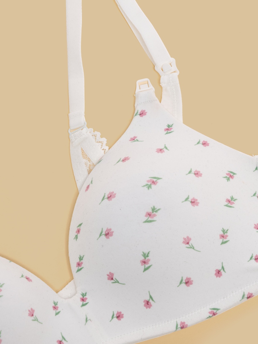Floral Print Padded Maternity Bra