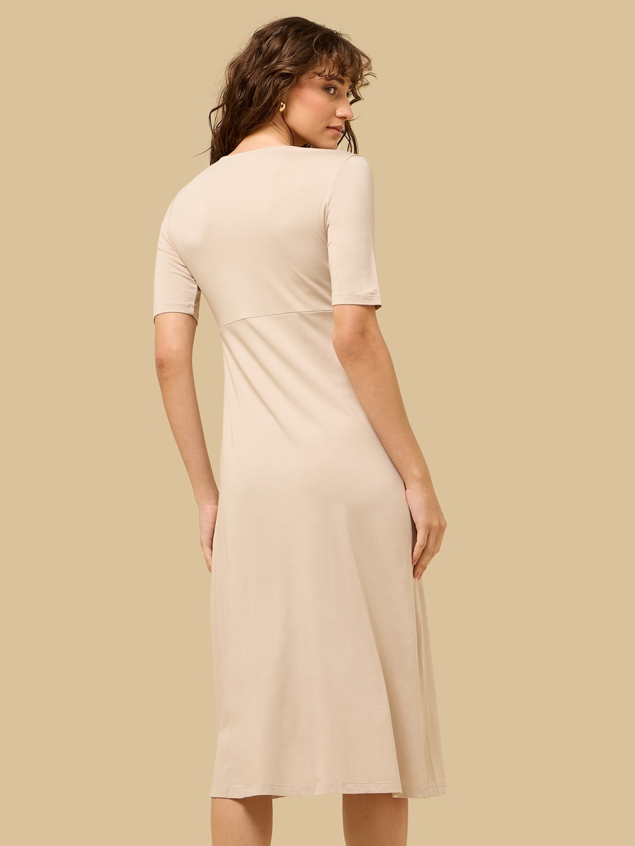 Plain Maternity Wrap Dress