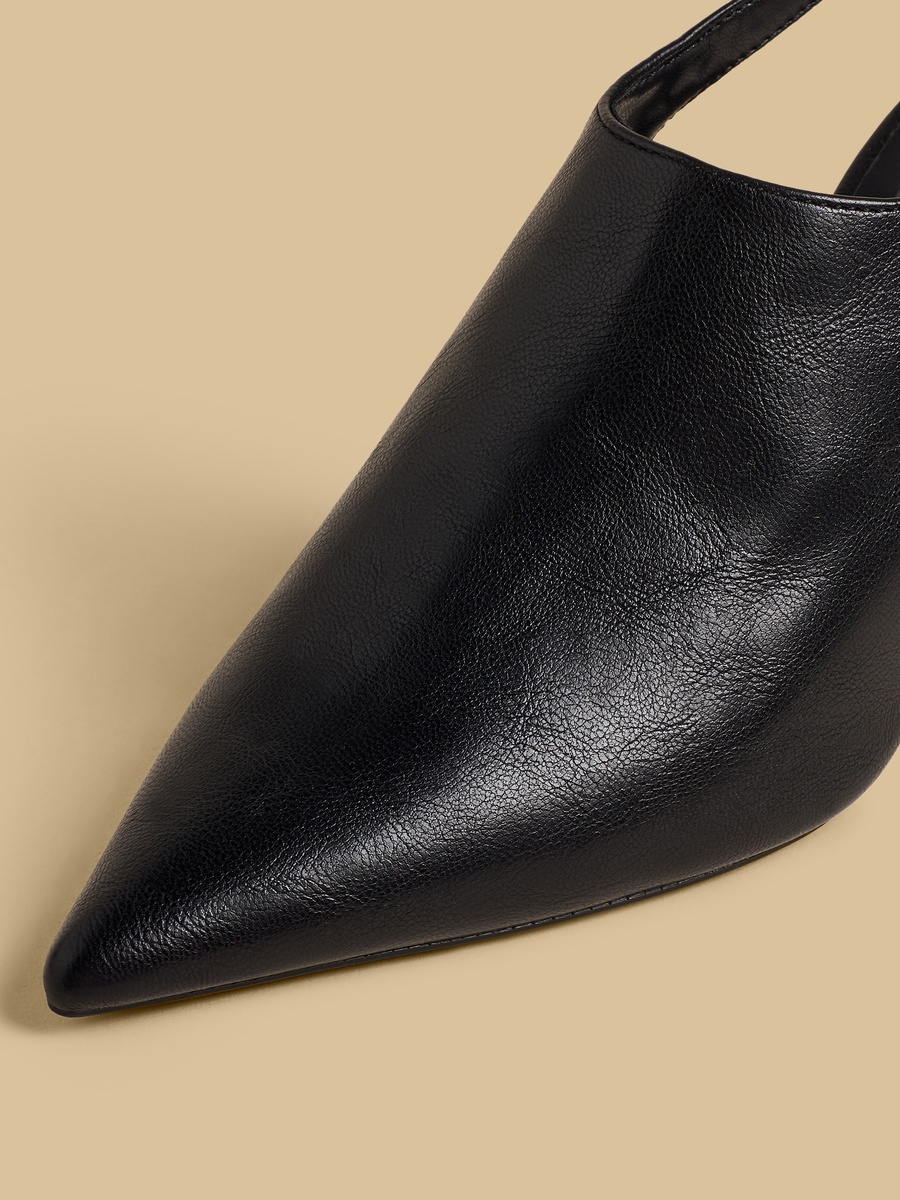 Textured Stiletto Heel Shoes with Buckle Closure