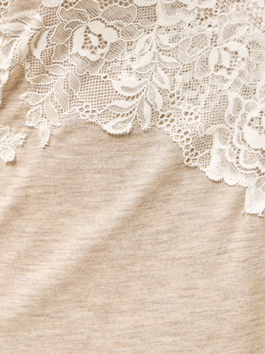 Lace Trim Modal Chemise