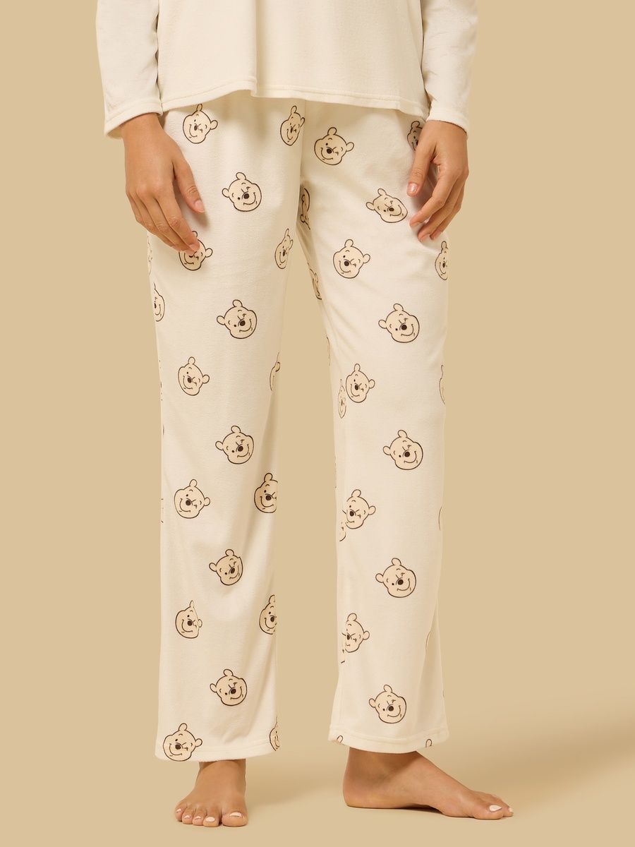 Winnie the Pooh Print Velour Pyjama Set