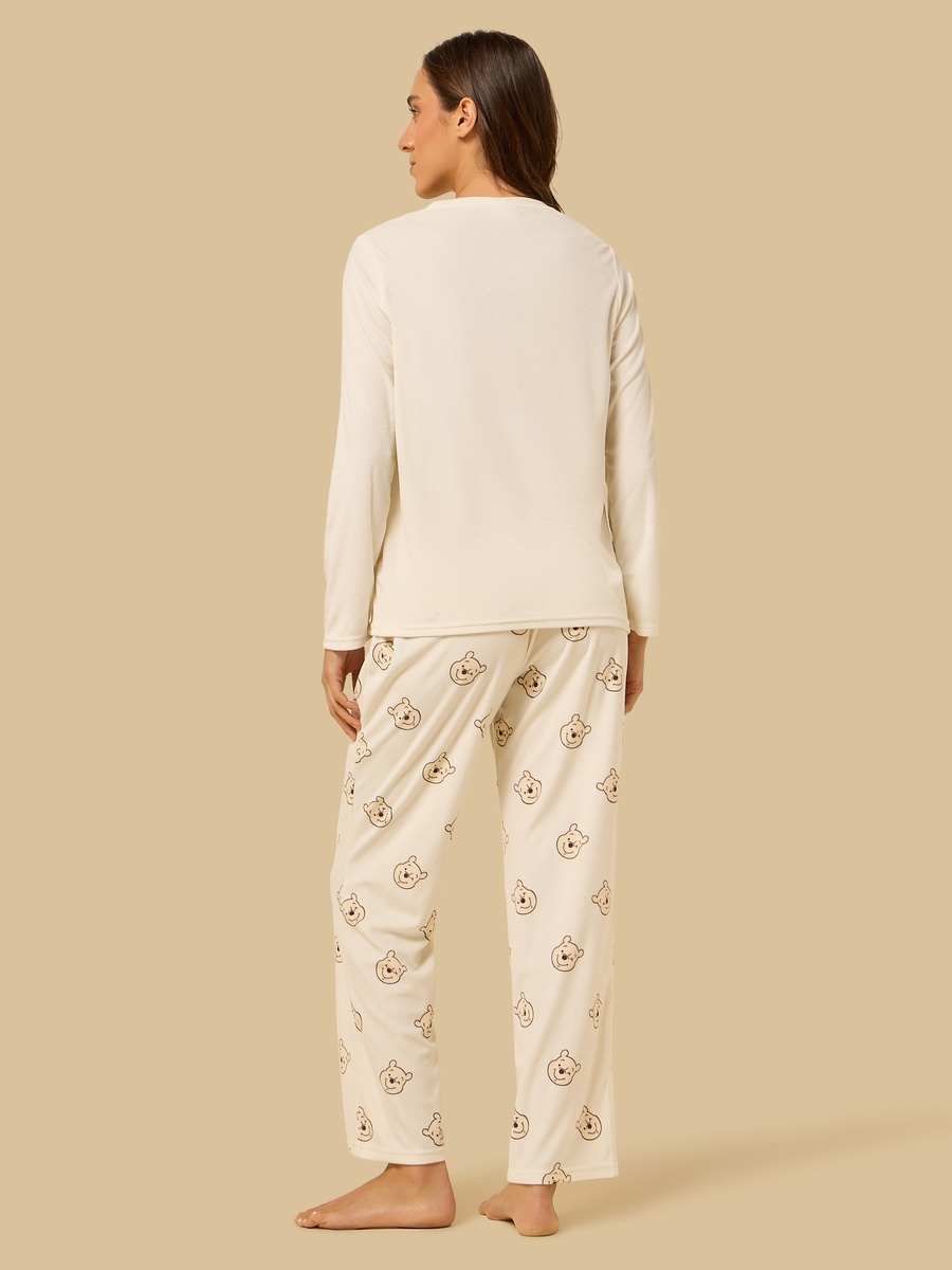 Winnie the Pooh Print Velour Pyjama Set