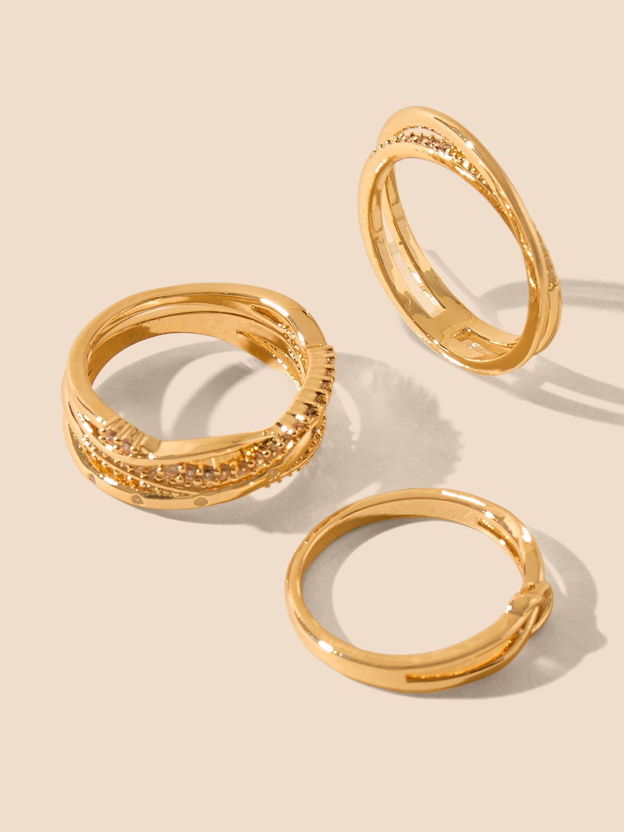 Pack of 4 - Embellished Ring