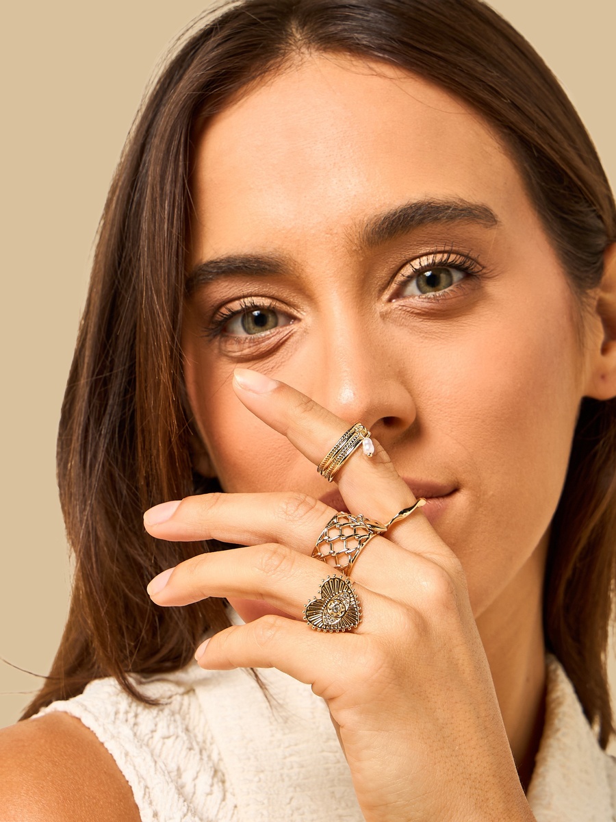 Pack of 4 - Assorted Metallic Ring