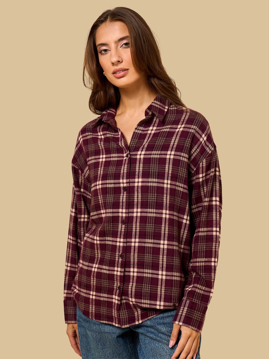 Checked Flannel Oversized Shirt