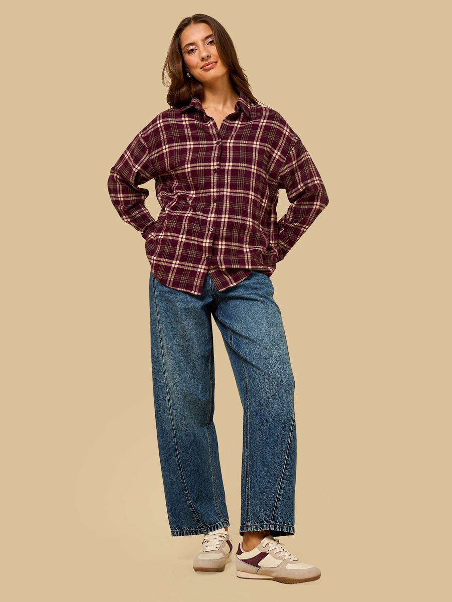 Checked Flannel Oversized Shirt