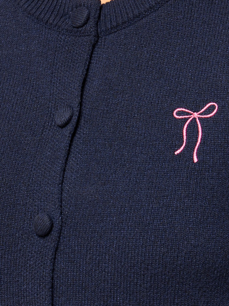 Bow Embroidered Cardigan