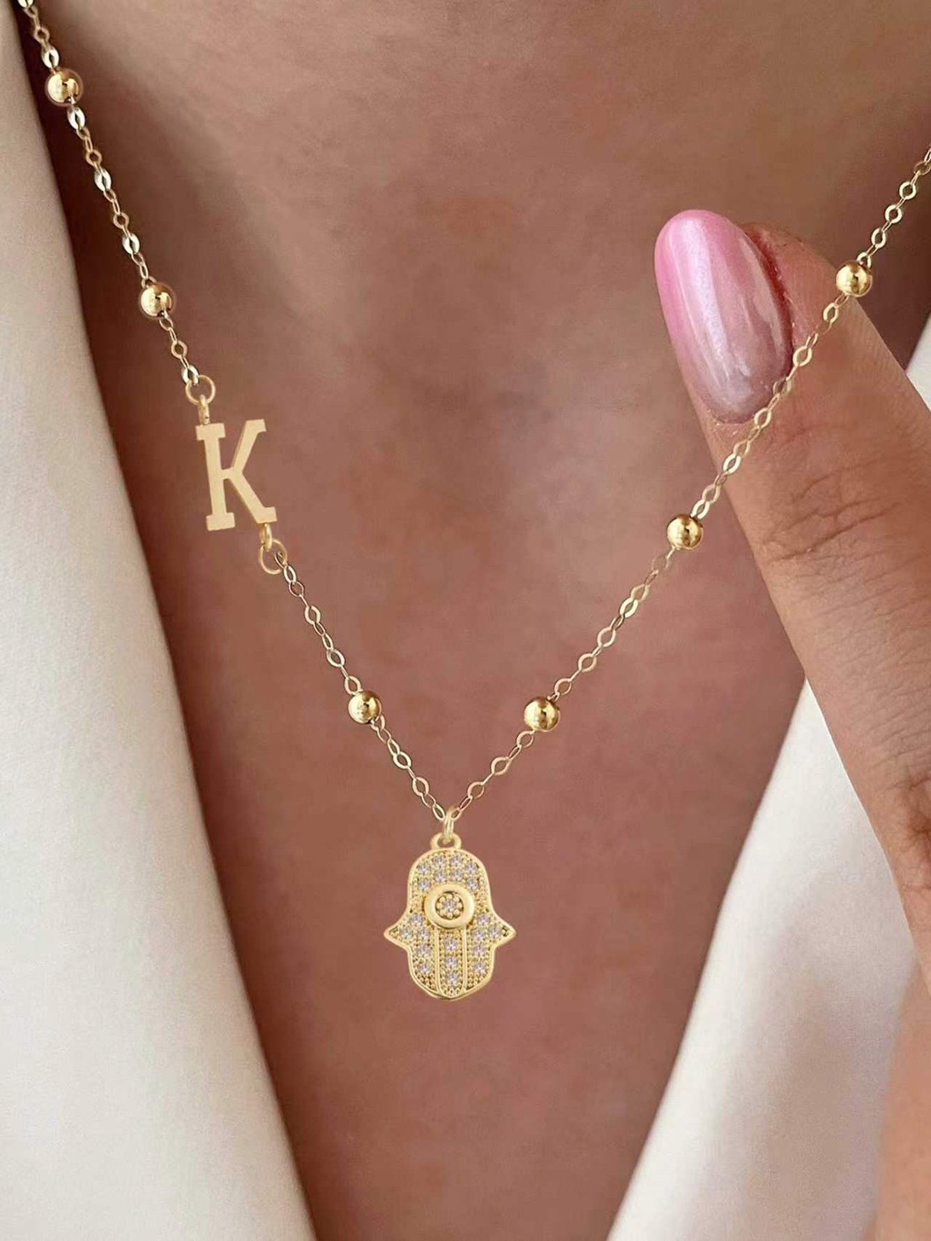 Gold Solid Pendant Necklace