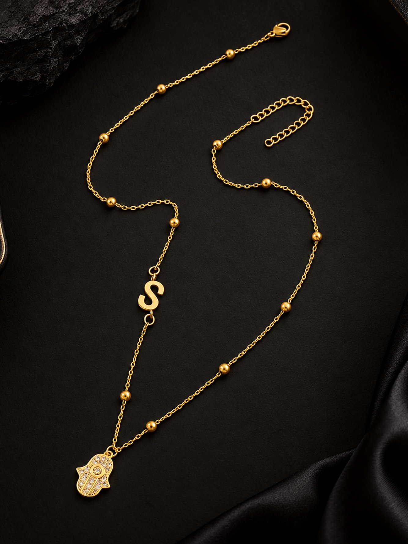 Gold Solid Pendant Necklace