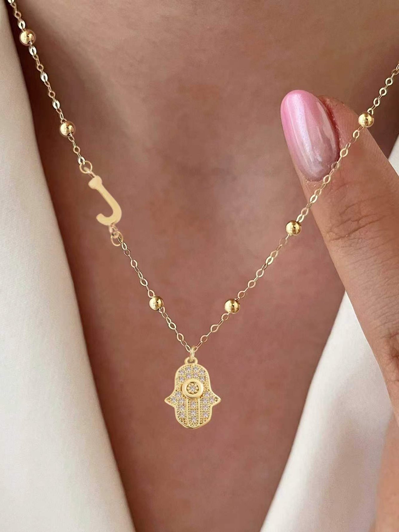 Gold Solid Pendant Necklace
