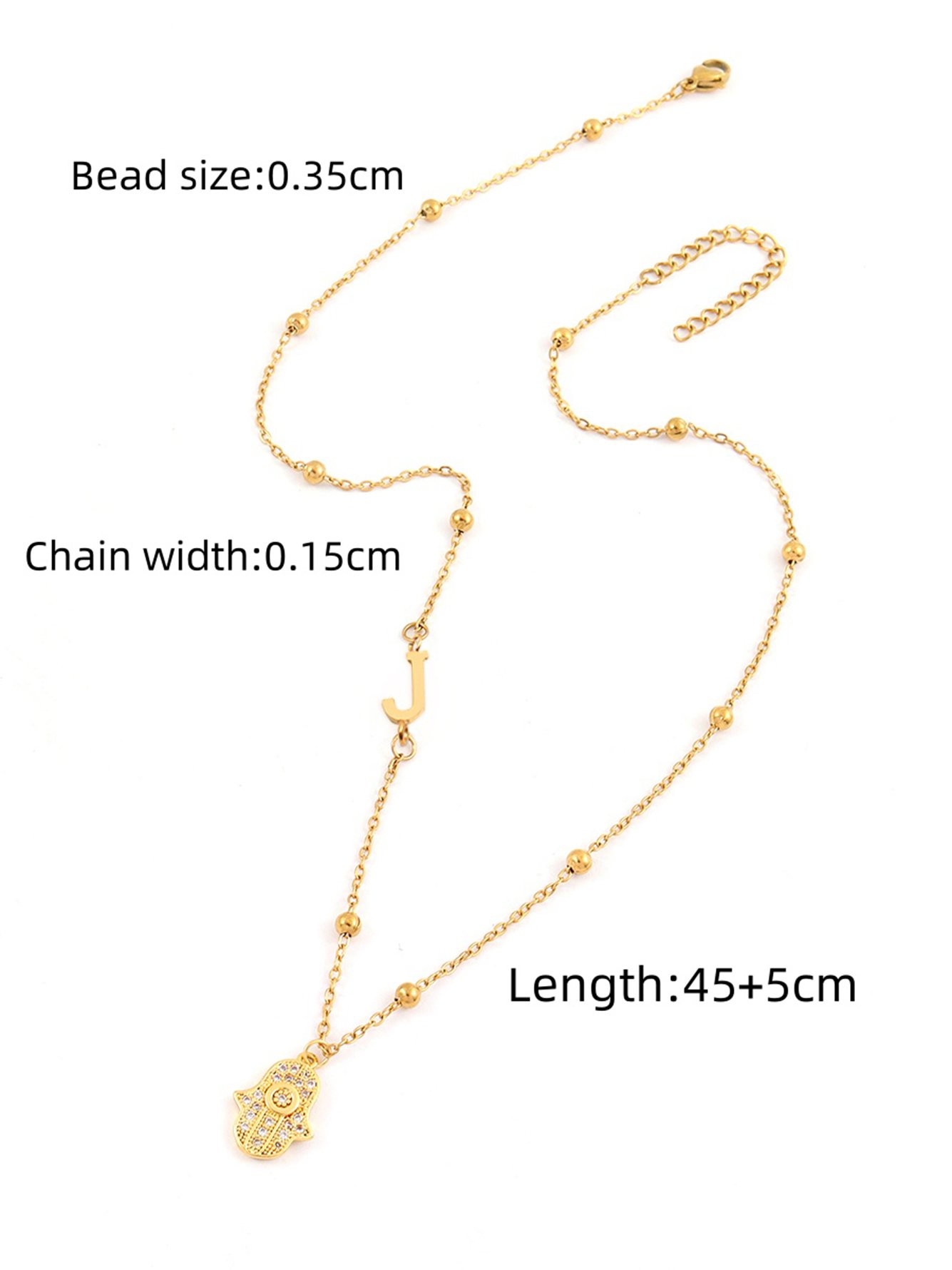 Gold Solid Pendant Necklace