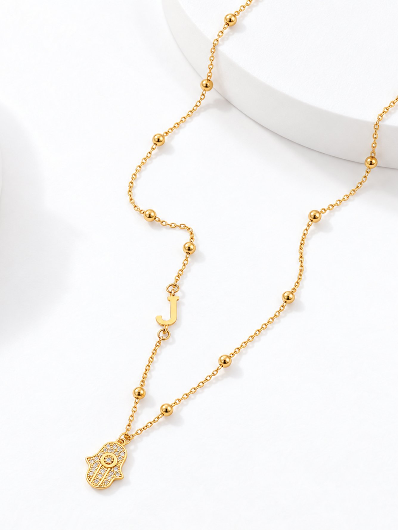Gold Solid Pendant Necklace