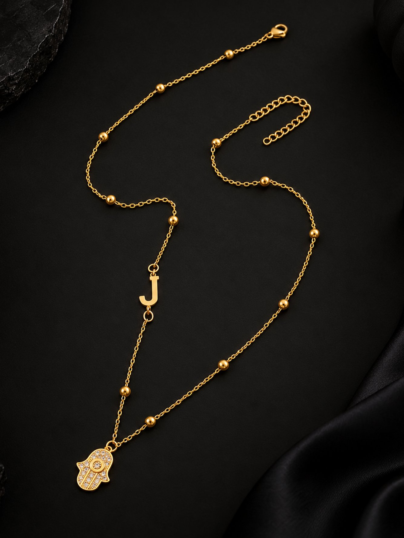 Gold Solid Pendant Necklace