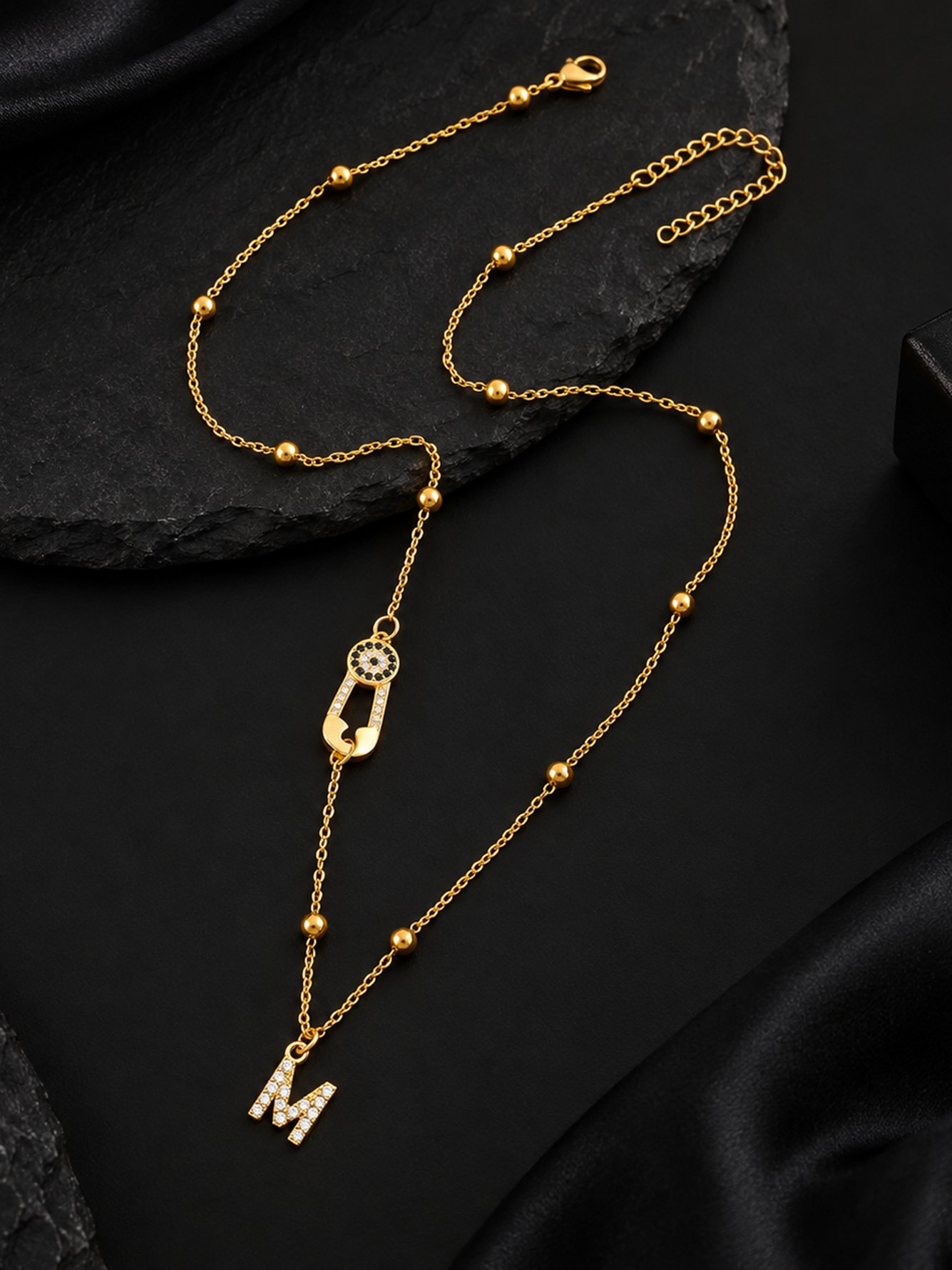 Gold Solid Pendant Necklace